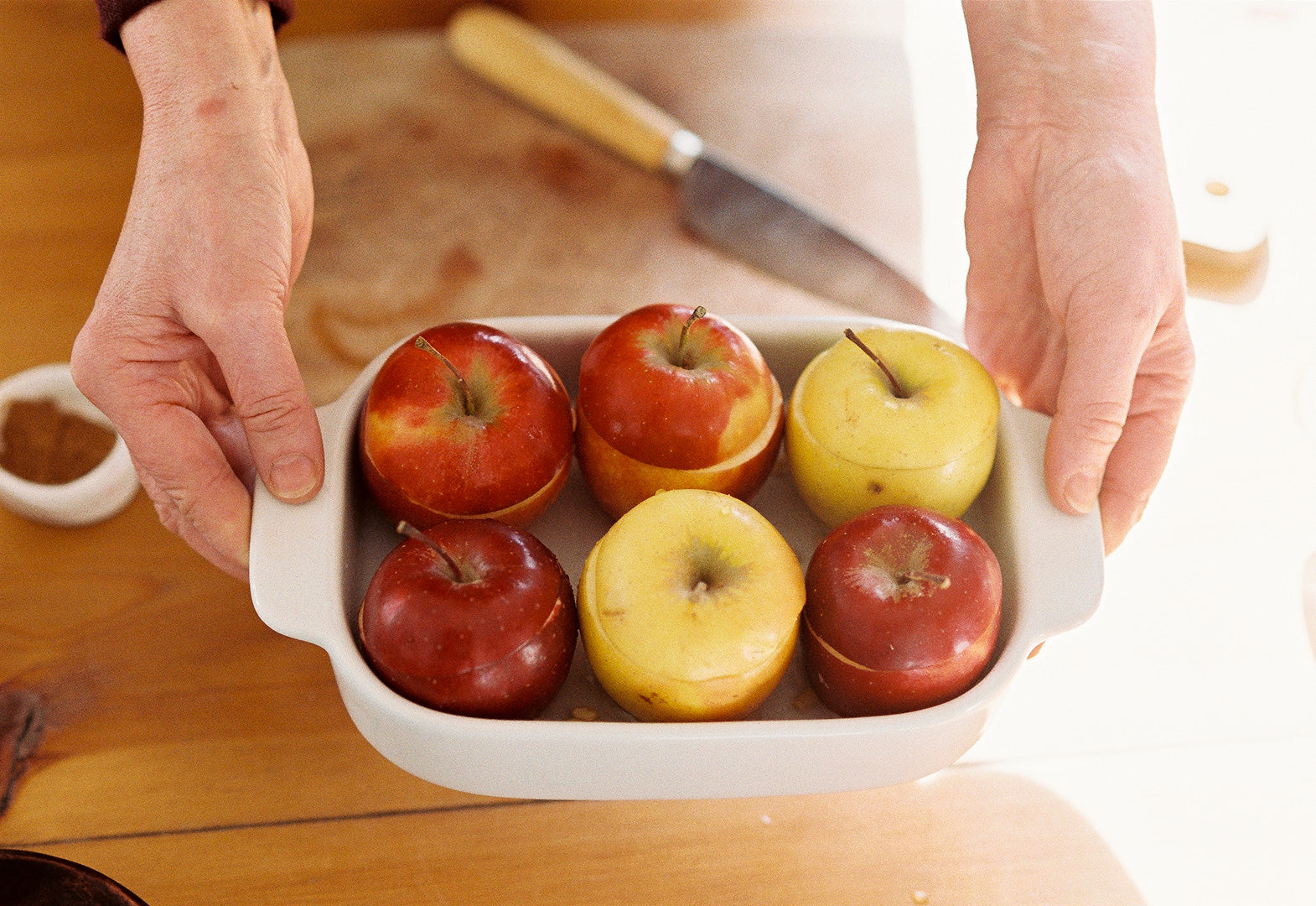 MANZANA AL HORNO Y COMPOTA