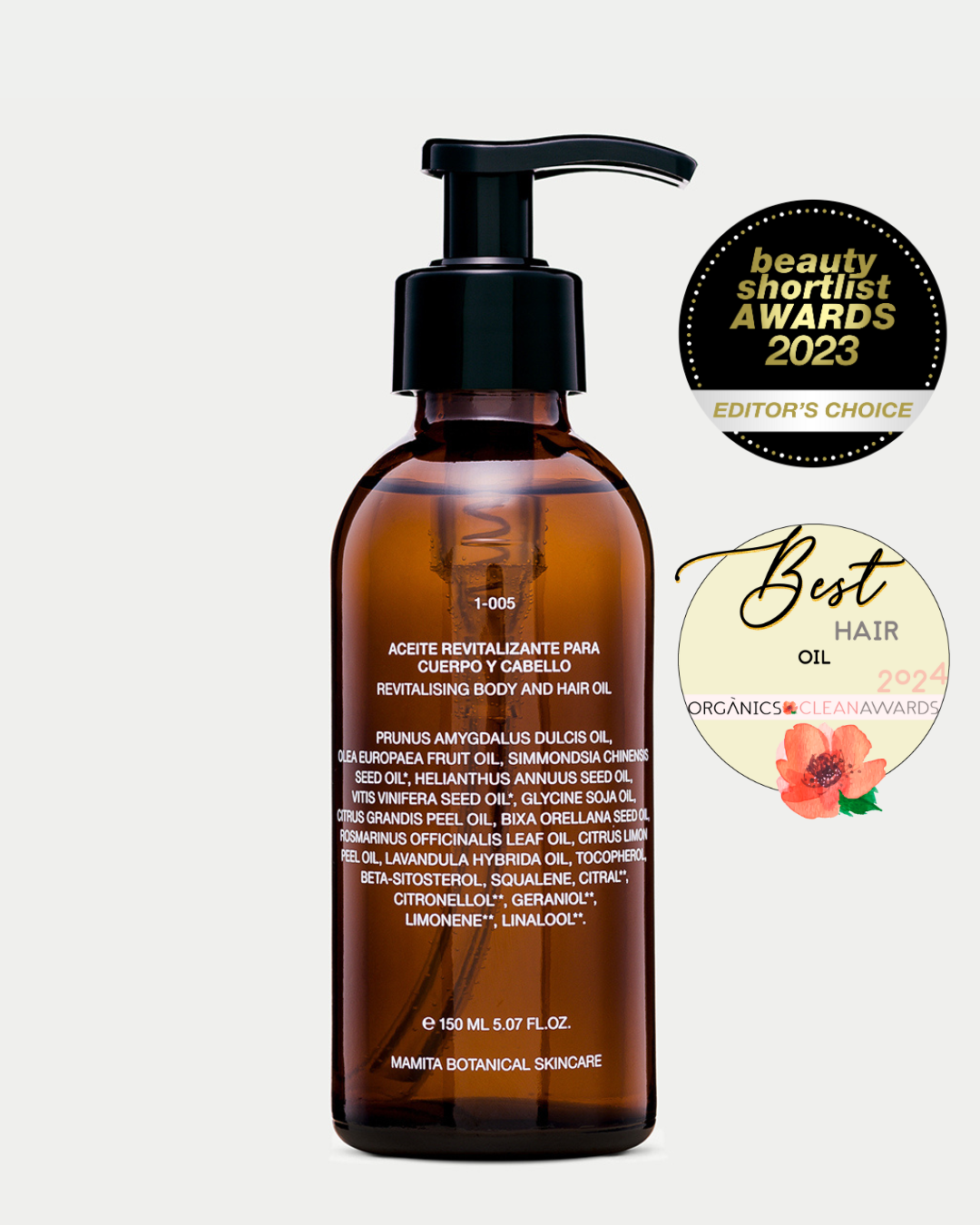 1-005 REVITALISING OIL FOR BODY AND HAIR