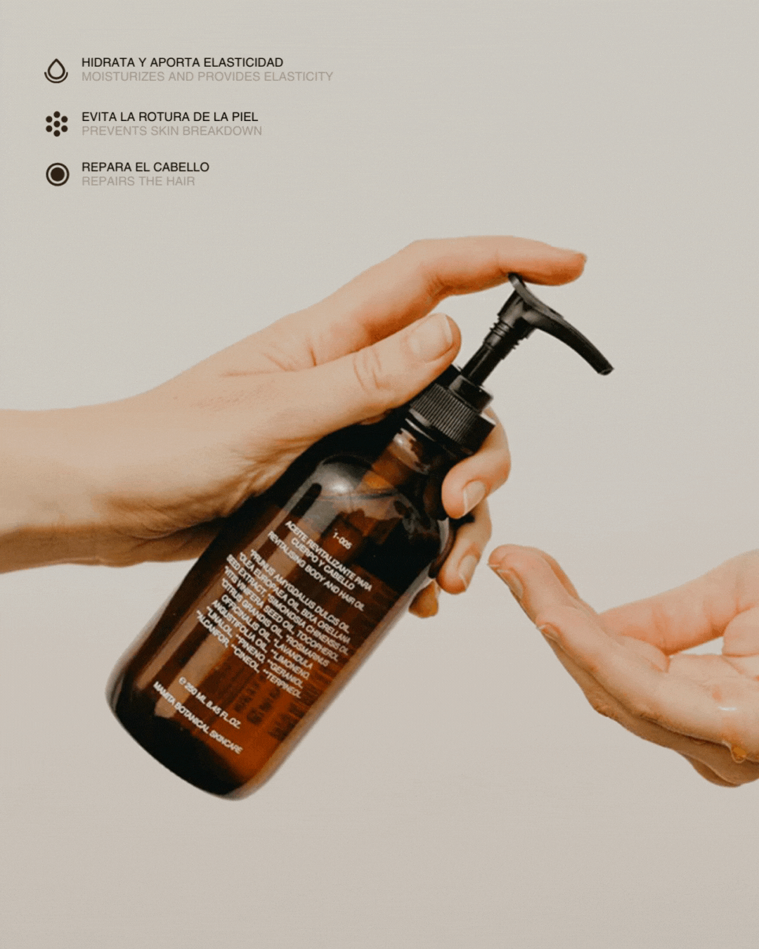 1-005 ACEITE REVITALIZANTE PARA CUERPO Y CABELLO